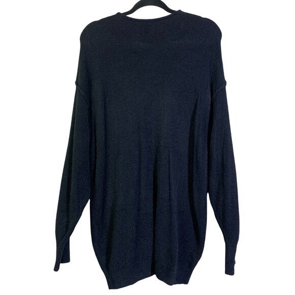 ARITZIA WILFRED FREE Sweater Black Medium Super Soft Very Oversized‎ Cozy - Picture 2 of 12